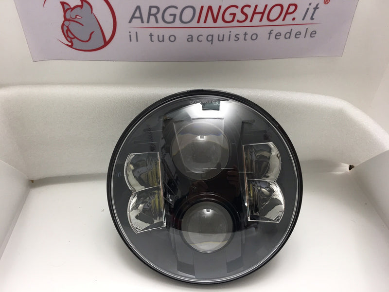 FARO LED RETROILLUMINATO 7" - SFONDO NERO -