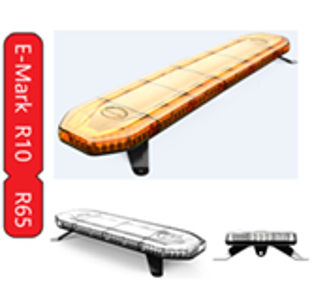 BARRA DI SEGNALAZIONE STROBOSCOPICA DI EMERGENZA 234W-BIANCO TRASPARENTE-