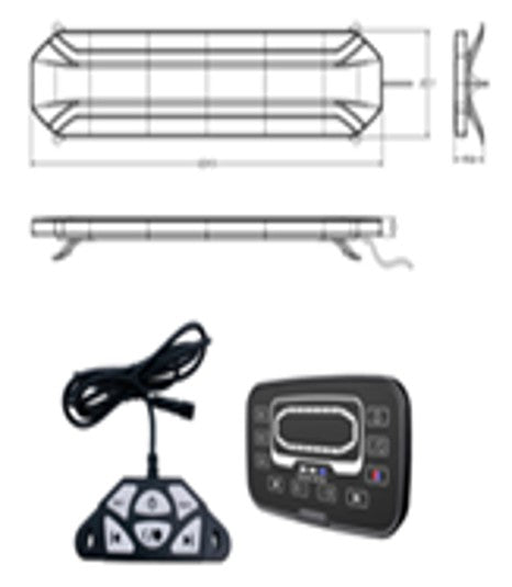 BARRA DI SEGNALAZIONE STROBOSCOPICA DI EMERGENZA 162W-BIANCO TRASPARENTE