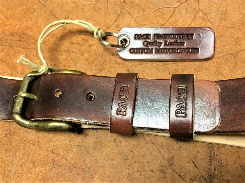 CINTURONE IN  CUOIO LINEA "PACH"SPESSORE 4/4.5MM