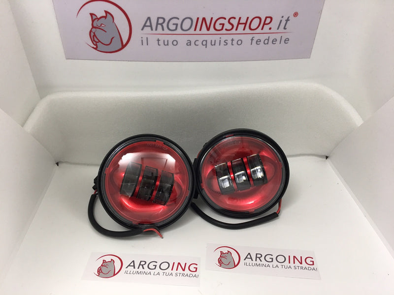 SET FARETTI  LED ANTERIORI  ANTINEBBIA - 4,5" ROSSO -