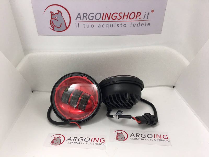 SET FARETTI  LED ANTERIORI  ANTINEBBIA - 4,5" ROSSO -