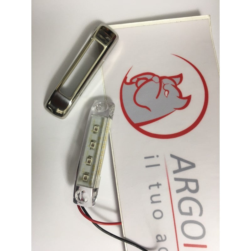 LUCE  A LED ARANCIO FORMA RETTANGOLARE PER AUTO - CAMION-FURGONI