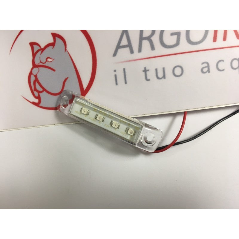 LUCE  A LED ARANCIO FORMA RETTANGOLARE PER AUTO - CAMION-FURGONI