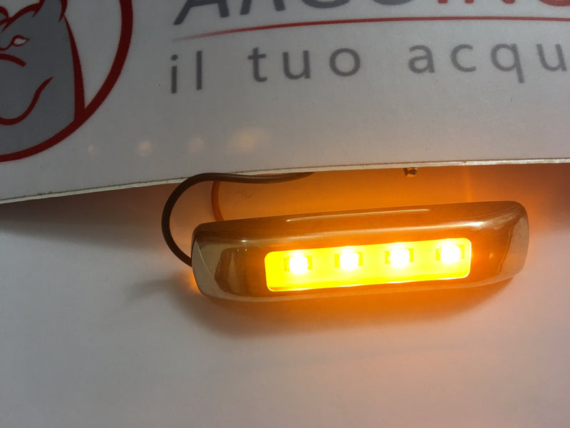 LUCE  A LED ARANCIO FORMA RETTANGOLARE PER AUTO - CAMION-FURGONI