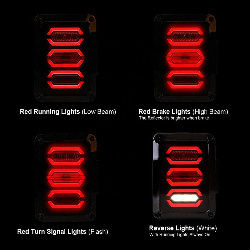 SET FARO LED TAIL LAMP POSTERIORI RETROMARCIA  PER JEEP