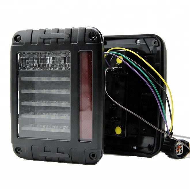 SET FARO LED RETTANGOLARE  di retromarcia per i Jeep wrangler JK/JKU indicatore di direzione con lente affumicata